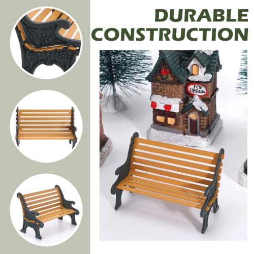 Mini Wrought Iron Park Bench for Department 56 Christmas Village - Variation 2