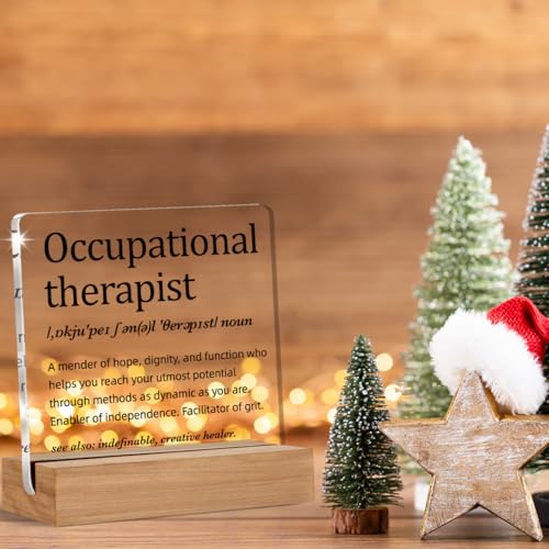 Occupational Therapist Acrylic Sign Gift - 4x4 Inches Decor