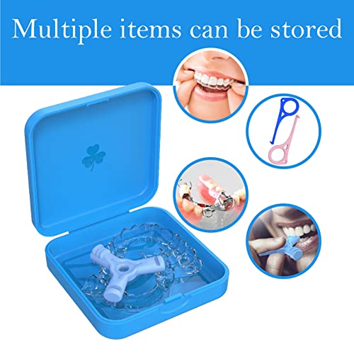 ARGOMAX Slim Aligner Case - Portable Retainer Box with Airflow Slots, Blue