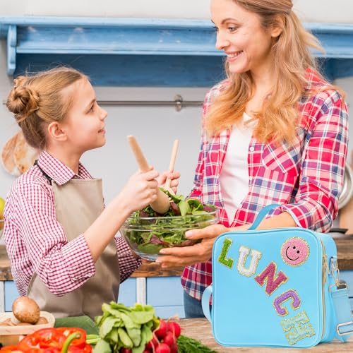 Cute Insulated Lunch Bag for Kids and Teens - Waterproof Nylon, Adjustable Strap