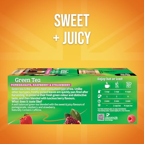 Twinings Green Tea Bags with Pomegranate, Raspberry & Strawberry - 100 Count