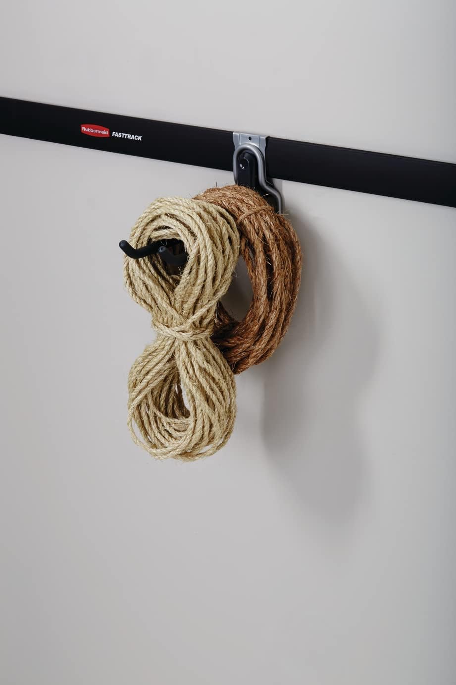 Rubbermaid FastTrack Rail Multi-Purpose Hook - 50 lbs Capacity Satin Nickel Wall-Mounted Storage Solution