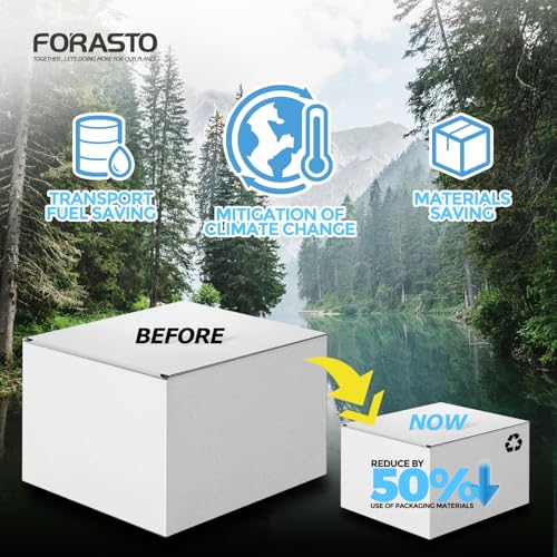 FORASTO Heavy Duty Toilet Plunger with Ventilated Holder - White, 1-Pack