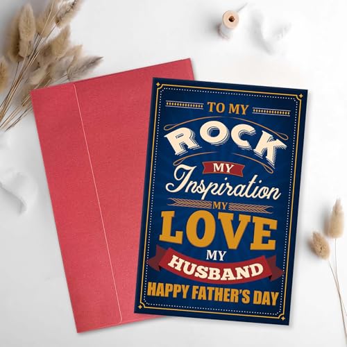 Romantic Father's Day Card for Husband from Wife - 8" x 5.3"