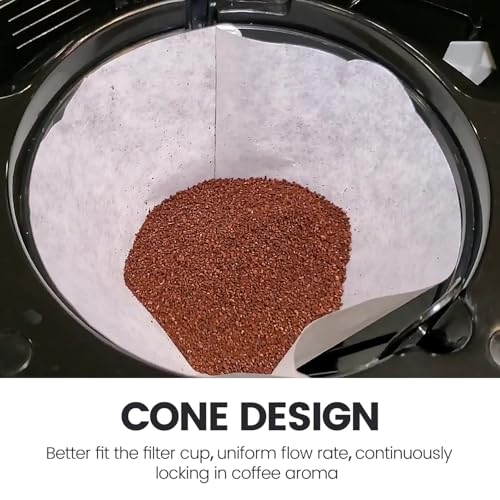 MIMORE #4 Cone Coffee Filters - 120 Pack Biodegradable Paper for Cuisinart