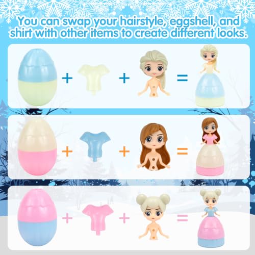Princess Advent Calendar 24 Days Christmas Surprise Eggs for Kids