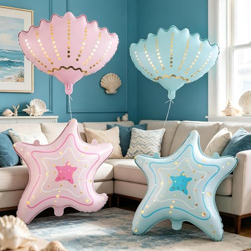 Seashell Foil Balloon for Under the Sea Birthday Party