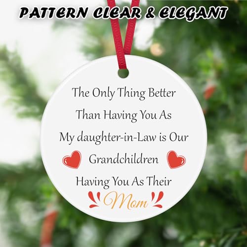 Ceramic Christmas Ornament for Daughter-in-Law Gift