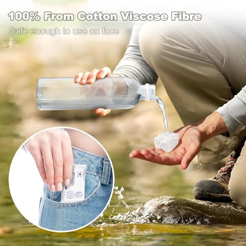 30 Pcs Disposable Washcloths for Travel Compressed Towels Cotton Thick Portable Reusable Face Towel Tablets Outdoor Camping Hiking Sports Beauty Salon Cleaning Travel Kit for Hotel 11.8 x 9.5 inches