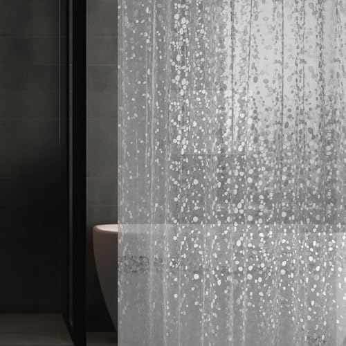 Waterproof 3D Pebble Pattern Shower Curtain Liner with Magnets - 48x72 inches