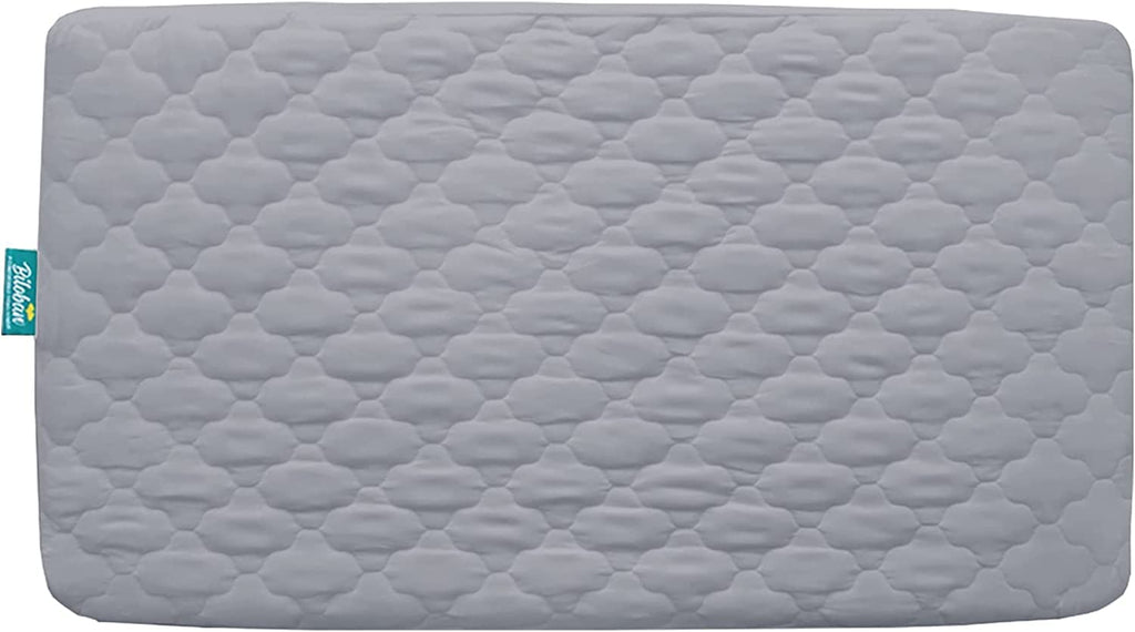 Regine Switzerland Crib Mattress Protector Sheets - 2 Pack Waterproof & Noiseless | 52" x 28" White & Gray