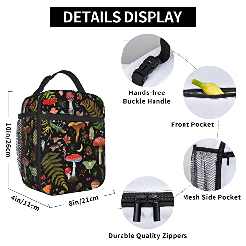 Mushroom Insulated Lunch Bag - Reusable Thermal Tote for Work and Picnic