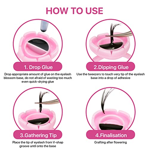 Eyelash Extension Glue Rings 100PCS Disposable Lash Holder Cups