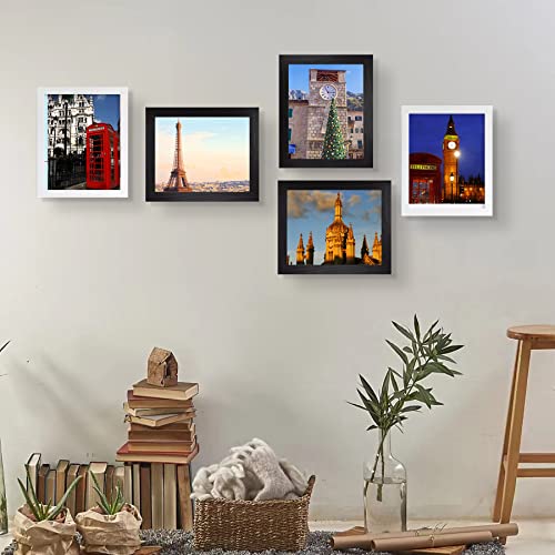 Black 8x10 Picture Frame - Wall Mount or Tabletop Photo Display (SESEAT) Variation of Black / 8x10