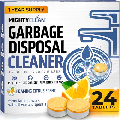 MIGHTY CLEAN Garbage Disposal Cleaner Tablets - 24 Pack (1 Year Supply)