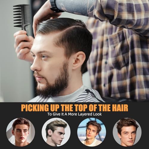 Professional Hair Comb Set 6-Piece Barber Styling Kit