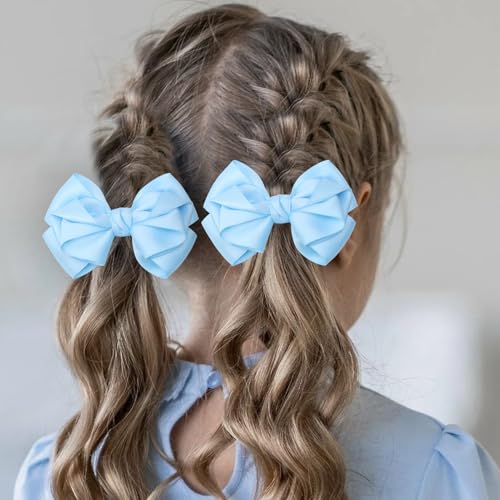 Zolyco 4.5 Inch Boutique Hair Bows with Alligator Clips for Women and Girls