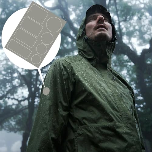 Pndeyo 16pcs Down Jacket Repair Patches Self-Adhesive Light Gray