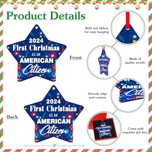 First Christmas As An American Citizen Ornament 2024 US Citizenship Gift