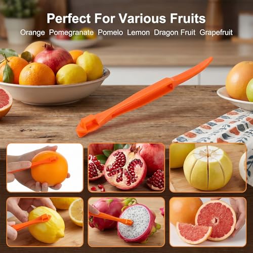8-Piece Citrus Peeler Set - Easy Orange, Lemon & Mango Peeler Tools