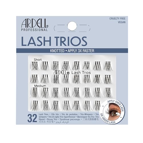 Ardell Lash Trios Short to Medium Black False Eyelashes 32 Count