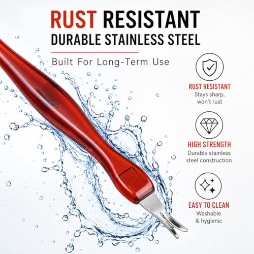 Luxxii 4-Pack Stainless Steel Cuticle Trimmer & Remover Fork