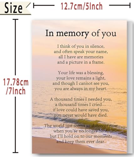 FANCYLUCKY Sympathy Card for Loss of Loved One with Kraft Envelope