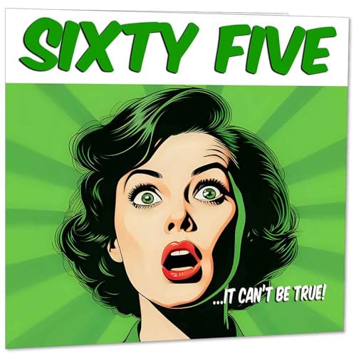 Funny 65th Birthday Card for Women - Premium Eco-Friendly Design