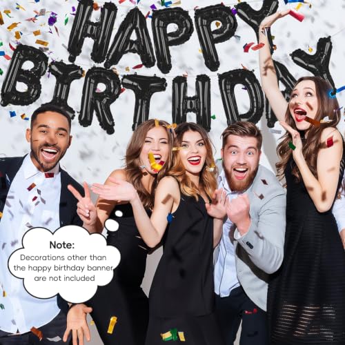 Happy Birthday Foil Balloon Banner Set - 16 Inch Letters