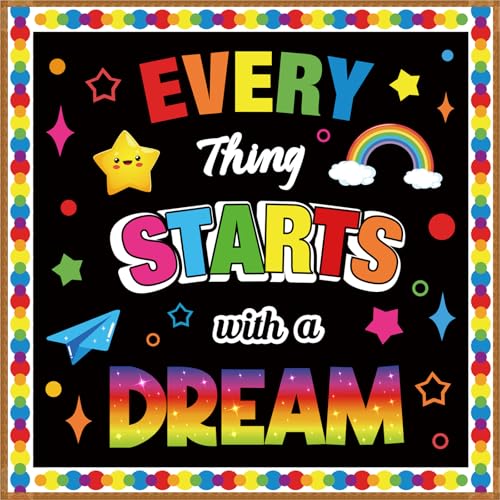 Motivational Bulletin Board Cutouts - Dream Wall Decor Set