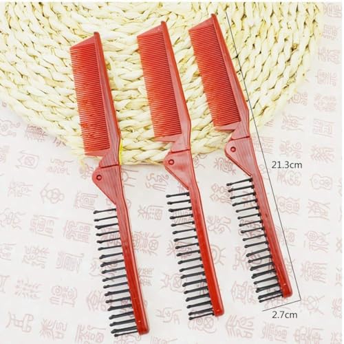 Portable Folding Travel Hair Brush and Comb Combo Tool