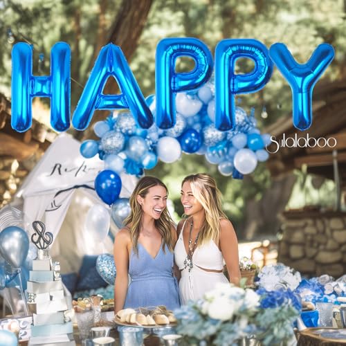 40 Inch Blue Letter V Balloon - Giant Mylar Foil for Parties