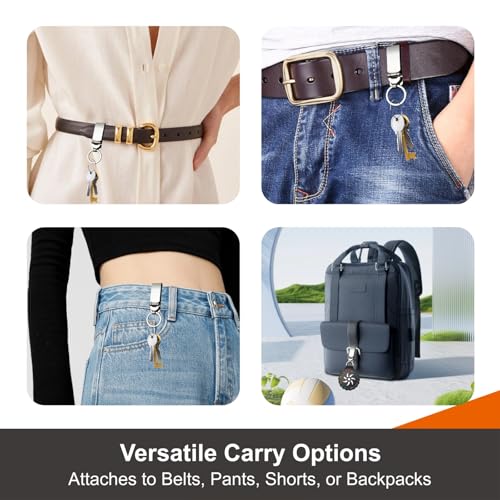 Durable Stainless Steel Key Holder Clip for Pants - Keychain Accessory