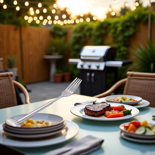 Telescopic Stainless Steel Dinner Fork - Extendable BBQ & Dessert Fork