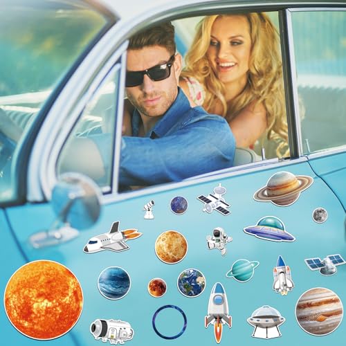 25 Outer Space Refrigerator Magnets - Astronauts & Planets Decor