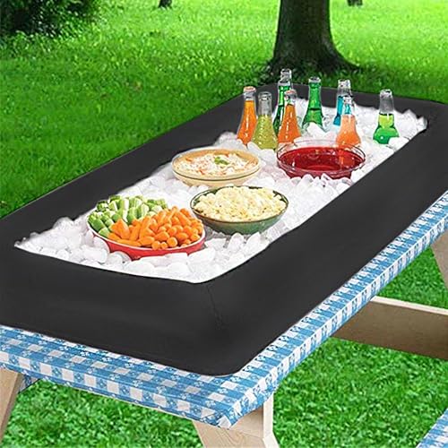 Inflatable Serving Bar Cooler - Black Ice Buffet Tray for Parties