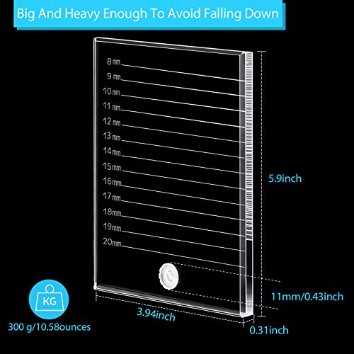 Maitys Crystal Glass Eyelash Extension Palette - 5.9 x 3.94 Inch Tray