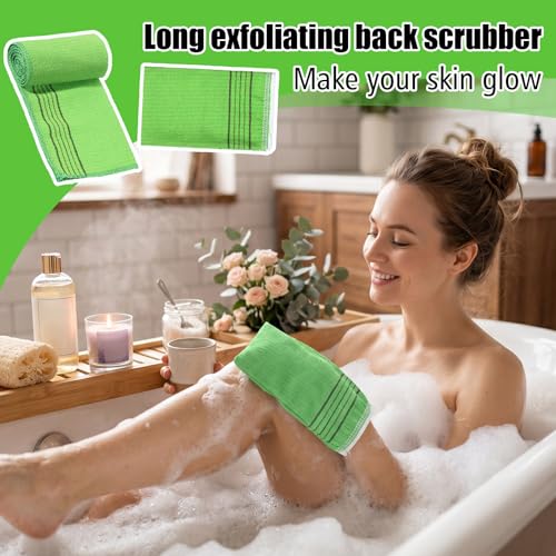 Korean Exfoliating Washcloth and Mitt Set for Body Back Shower