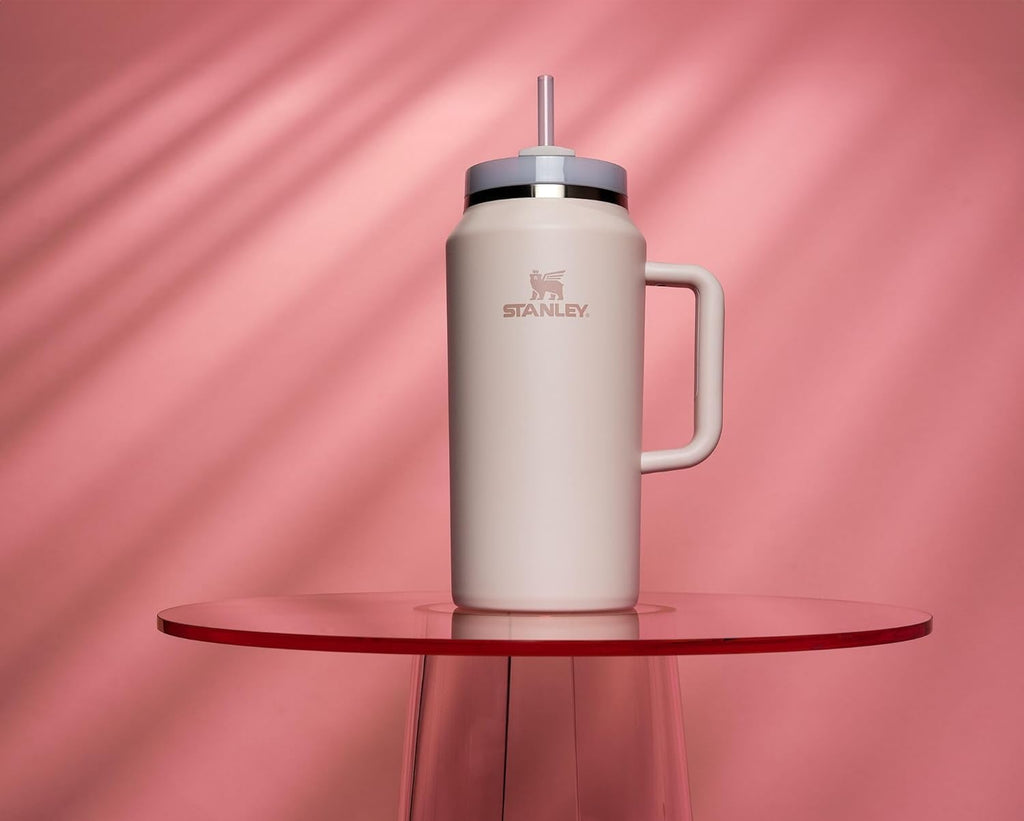 STANLEY Quencher H2.0 Tumbler - 64 oz Insulated Stainless Steel Cup with Handle & Straw | Rose Quartz 2.0