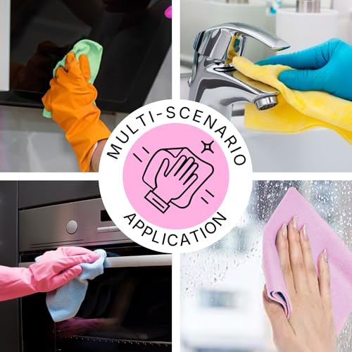 Professional Grade PVA Microfiber Cleaning Towels - 5 Pack, Pink