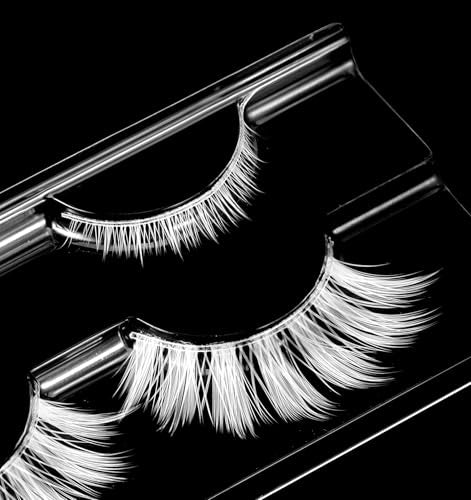 Thrymme White Lashes for Anime Cosplay & Manga Makeup