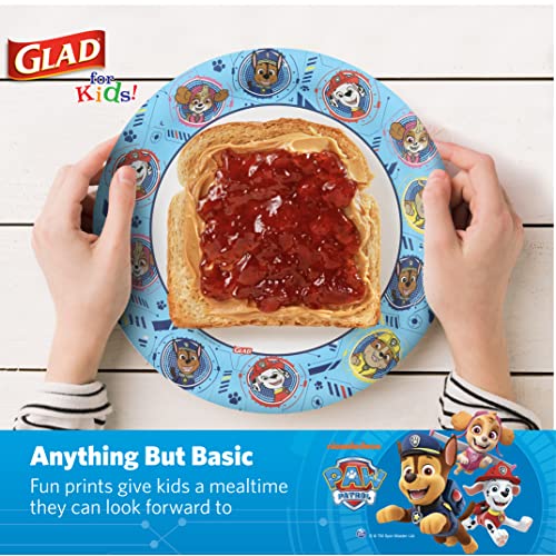 Glad Paw Patrol Paper Plates, 7 Inch Blue, 20 Count - Kid Friendly
