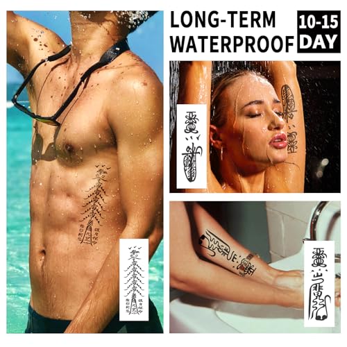 Feng Shui Talisman Temporary Tattoo - Waterproof Spiritual Body Art