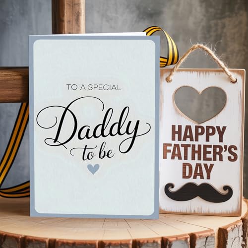 Father's Day Card with Minimalist Heart Design and Envelope
