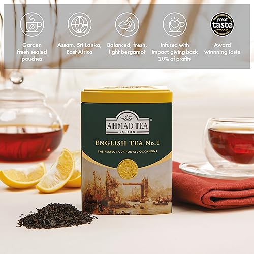 Ahmad Tea English Scene Gift Tin - English Tea No.1 100g - Premium Black Tea