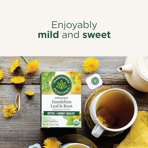 Traditional Medicinals Organic Dandelion Leaf & Root Tea, 16 Tea Bags