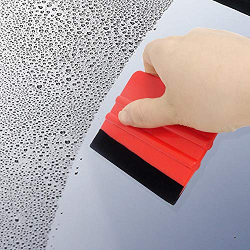 6-Pack Plastic Felt Edge Squeegees for Vinyl Wrap & Window Tint Application