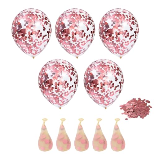 Rose Gold 44 Foil Balloons - 40" Jumbo & Confetti for Parties