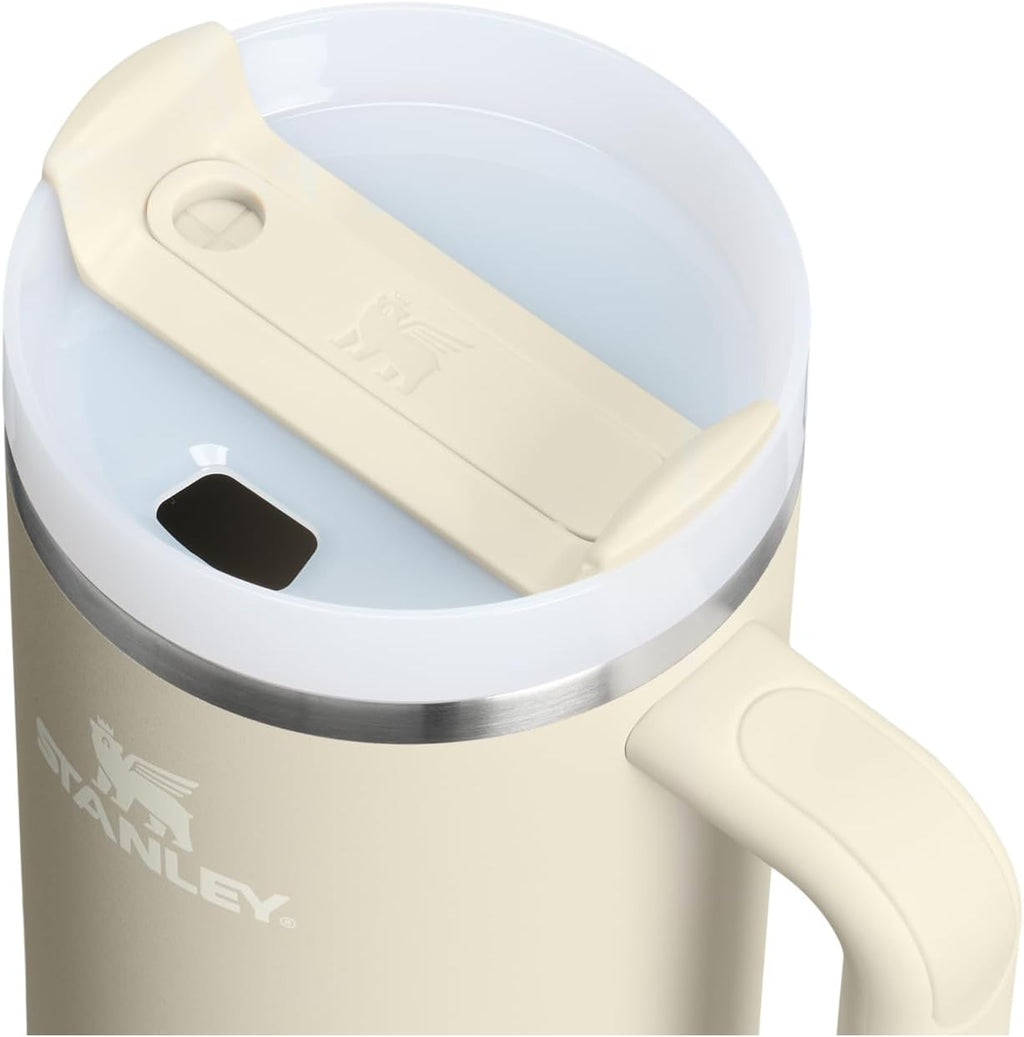 STANLEY Quencher H2.0 Tumbler - 40 oz Insulated Stainless Steel with Handle & Straw | Toasted Almond