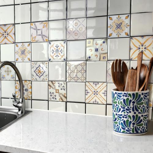 24 Peel and Stick Tile Stickers for Kitchen & Bathroom Décor